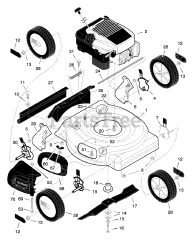 Scotts 20456x31A - Scotts 20" Walk-Behind Mower (1998) Mower Housing Assembly