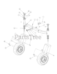 Cub Cadet M60-KW (53BH5D8X750) - Cub Cadet 60" Tank Zero-Turn Mower, 25hp Kawasaki Front Caster Assembly