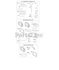 Briggs & Stratton 44S977-0023-B1 - Briggs & Stratton Vertical Engine Engine/Valve Gasket Set, Carburetor Overhaul Kit