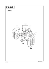 Subaru Robin EX130D20040 (EX13) - Subaru Robin Engine 330 Intake &amp; Exhaust