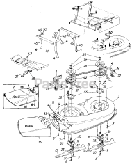 MTD 190-836-000 - MTD Mower Deck Assembly Only (1989)