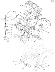 Ferris SRS Z2 (5901823) - Ferris SRS Z2 Series 52" Stand-On Mower, 28hp Briggs & Stratton, CARB Main Frame Group