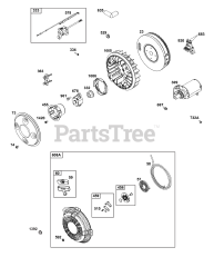 Briggs & Stratton 386447-0099-H5 - Briggs & Stratton Horizontal Engine Flywheel, Ignition, and Starter Group