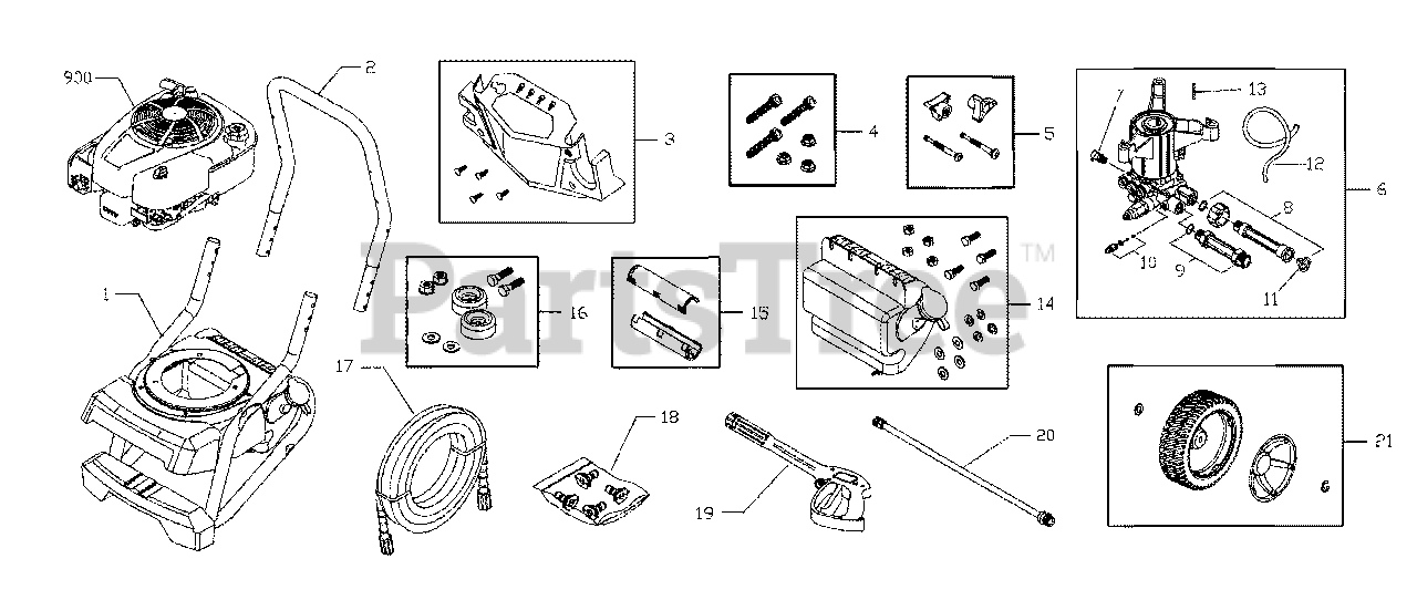 Troybilt 875exi Pressure Washer Parts Diagram