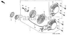 Honda UMK431 K1 UNBA (HZAD) - Honda Brush Cutter, Made in Japan (SN: HZAD-2000001 - HZAD-2049999) RECOIL STARTER