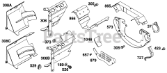 Briggs & Stratton 290447-0375-01 - Briggs & Stratton Horizontal Engine Air Guides