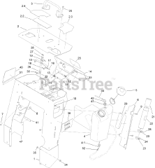 Toro 23208 G (STX-26) - Toro Stump Grinder (SN: 316000001 - 316999999) (2016) Tower and Fuel Tank Assembly
