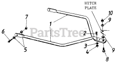 MTD 29206-7 - MTD Tow Bar Kit (1987) Tow Bar
