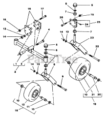 Exmark EXS-20KC - Exmark Explorer Zero-Turn Mower, 20hp Kohler (SN: 090000 - 101999) (1994) Double &amp; Single Caster Wheel Assembly