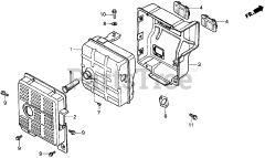 Honda EM3500X A (EA6) - Honda Generator, Made in Japan (SN: EA6-2000001 - EA6-3000000) MUFFLER (EM, EB)
