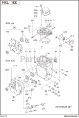 Subaru Robin EH172D10060 (EH17-2) - Subaru Robin Engine 100 Crankcase