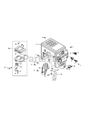 MTD 490-SUC - MTD Engine 490-SUC Muffler &amp; Controls