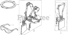Honda UMK431 K1 UNBA (HZAD) - Honda Brush Cutter, Made in Japan (SN: HZAD-2000001 - HZAD-2049999) SHOULDER BELT