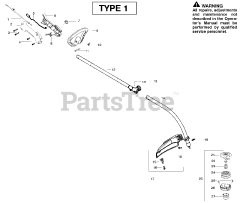 Poulan PP 025 - Poulan String Trimmer, Type 1 (2008-12)