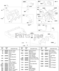 Briggs & Stratton 588447-0477-E2 - Briggs & Stratton Horizontal Engine Turbo Charger, Intake Manifold, Exhaust Manifold