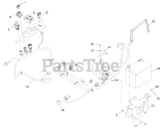 Exmark RAX691GKA524A3 - Exmark 52" Radius X-Series Zero-Turn Mower, Kawasaki FX691V (SN: 402082300 - 404314158) (2018) Electrical Assembly