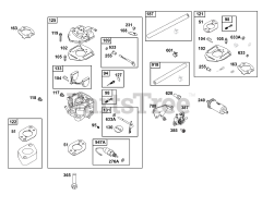 Briggs & Stratton 356447-3538-B5 - Briggs & Stratton Horizontal Engine Carburetor and Fuel Supply Group