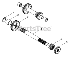 Gravely 987060 - Gravely Lawn Tractor, 16hp, Without Hydraulic Lift (SN: 000101 & Above) NUMBER THREE SHAFT - 3RD AND 4TH GEAR
