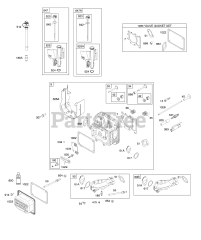 Briggs & Stratton 31R607-0018-B5 - Briggs & Stratton Vertical Engine CYLINDER HEAD, INTAKE MANIFOLD, OIL FILL, VALVES
