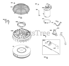 Briggs & Stratton 389447-0123-E1 - Briggs & Stratton Horizontal Engine Flywheel, Ignition, and Starter Group