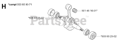Husqvarna 340 e - Husqvarna Chainsaw (SN: 20051800001 - 20062300000) CRANKSHAFT