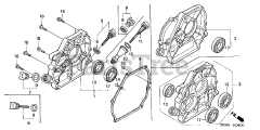 Honda GX160 K1 LX2/A (GC02) - Honda Engine, Made in Japan (SN: GC02-8670001 - GC02-9099999) CRANKCASE COVER (1)