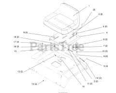 Toro 72062 (264-6) - Toro Yard Tractor (SN: 059000001 - 059000227) (1995) Seat
