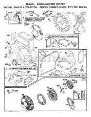 Poulan 3455A89 - Poulan Tiller (2007-01) ENGINE