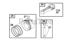 Briggs & Stratton 121702-0465-01 - Briggs & Stratton Vertical Engine Piston Group
