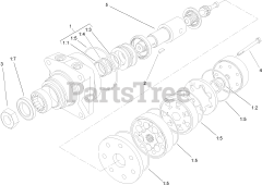 Toro 30499 - Toro 52" Walk-Behind Mower, Floating Deck, Split Lever, Hydro Drive (SN: 280001001 - 280001100) (2008) HYDRAULIC WHEEL MOTOR ASSEMBLY NO. 104-1171
