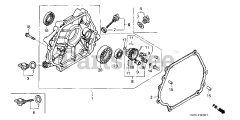Honda GX390 K1 QWH2/A (GCAA) - Honda Engine, Made in Japan (SN: GCAA-3400001 - GCAA-9999999) CRANKCASE COVER (1)