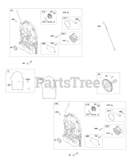Briggs & Stratton 613477-0141-E1 - Briggs & Stratton Horizontal Engine Crankcase Covers, Camshaft