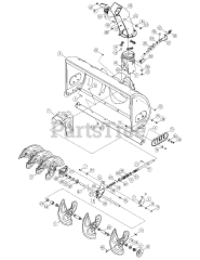 Cub Cadet 032 (190-032-101) - Cub Cadet 42" Snow Thrower Attachment Chute Assembly 2008 &amp; Before