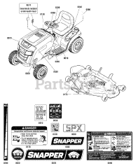 Snapper SPX 2352 (2691022-01) - Snapper LT150 Series 52" Lawn Tractor, 23hp