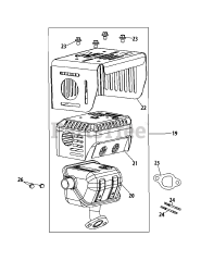 MTD 170-CU - MTD Engine 170-CU Muffler