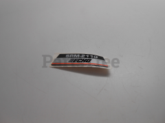 Echo 89011254130 Label, Model Srm-2110