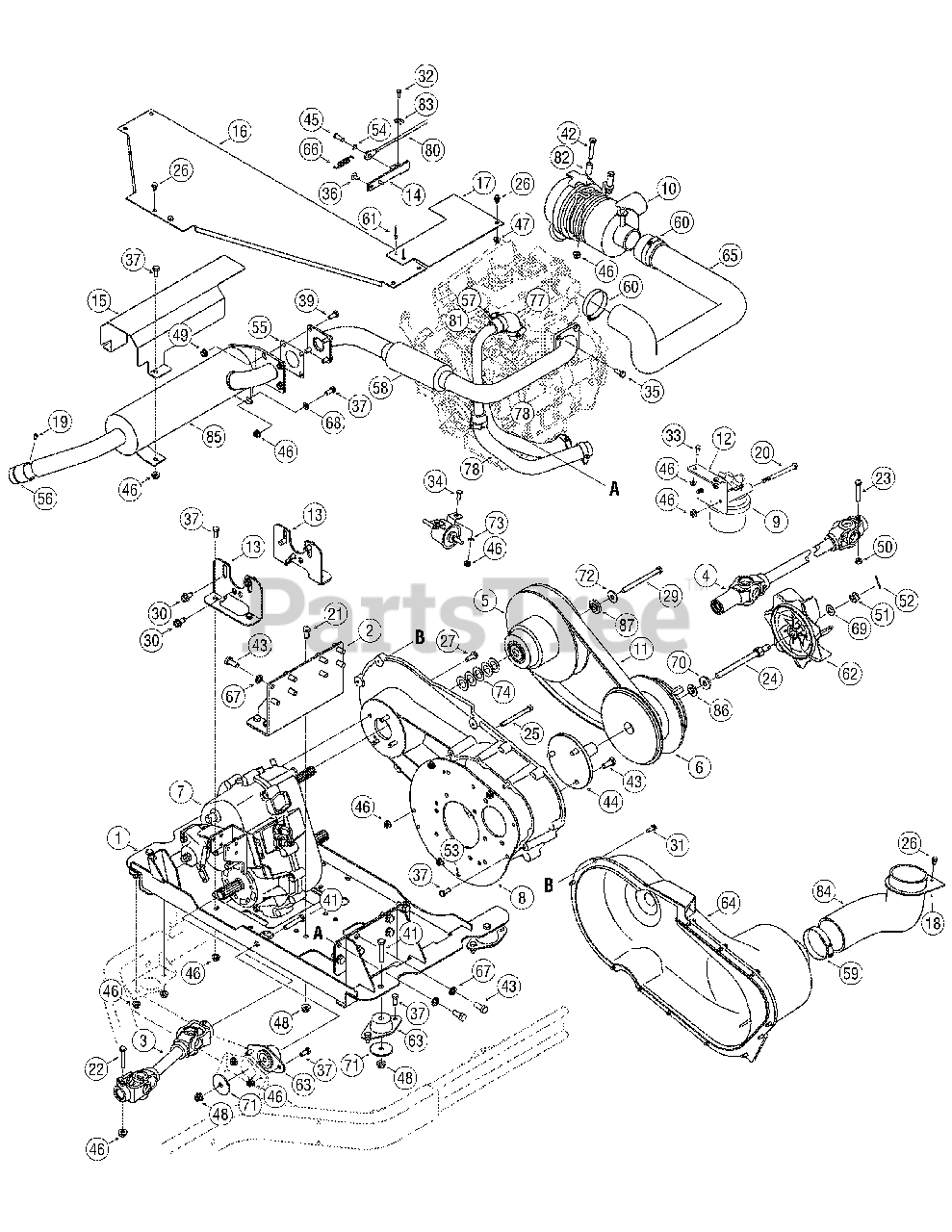 Cub Cadet Volunteer 466 Diesel (37AJ466D710) Cub Cadet 4x4 Utility