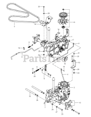 Husqvarna Z 242 F (967324403-00) - Husqvarna 42" Zero-Turn Mower (2015-06) HYDRAULIC PUMP - MOTOR