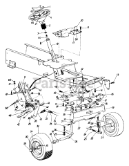 White Outdoor GT-1855 (144-998-190) - White Outdoor 50" Garden Tractor (1994) Hydrostatic Tractor - Steering Assembly