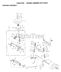 Winston Pro WP 14542 F - Winston Pro Lawn Tractor (1999) STEERING ASSEMBLY