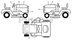 Husqvarna YTH 2146 XP (960430029-01) - Husqvarna 46" Yard Tractor (2008-01) Decals