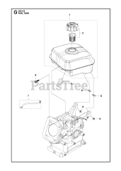 Husqvarna 587953202 (599349467) - Husqvarna Engine FUEL TANK