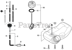 Echo SRM-225 - Echo String Trimmer (SN: U58529001001 - U58529999999) Fuel System