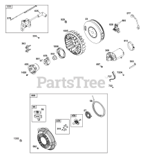 Briggs & Stratton 386447-0439-G1 - Briggs & Stratton Horizontal Engine Flywheel, Ignition, and Starter Group