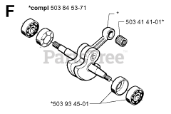 Husqvarna 335 XPT - Husqvarna Chainsaw (SN: 19991000001 - 20011800000) CRANKSHAFT