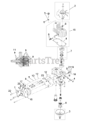 Exmark LZS801KA524 - Exmark 52" Lazer Z S-Series Zero-Turn Mower, Kawasaki FX801V (SN: 313000000 - 313999999) (2013) LH Hydro Assembly No. 116-6411