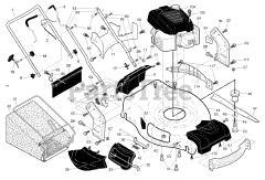 Husqvarna HU 800 AWD H (961450021-02) - Husqvarna Walk-Behind Mower (2015-02) FRAME &amp; ENGINE