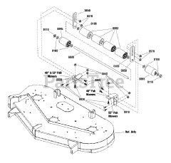 Simplicity 2691321-01 - Simplicity Courier 48" Zero-Turn Mower, 23hp Briggs & Stratton 48" &amp; 52" Mower Deck - Roller Group