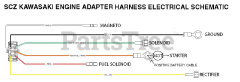 Scag SCZ52V-25CV-EFI - Scag Cheetah 52" Zero-Turn Mower, 25hp Kohler (SN: L6400001 - L6499999) SCZ Kawasaki Engine Adapter Harness Electrical Schematic
