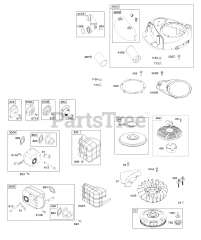 Briggs & Stratton 31R777-0010-B1 - Briggs & Stratton Vertical Engine AIR CLEANER, BLOWER HOUSING, TRIM RNG, EXHAUST SYSTEM, FLYWHEEL